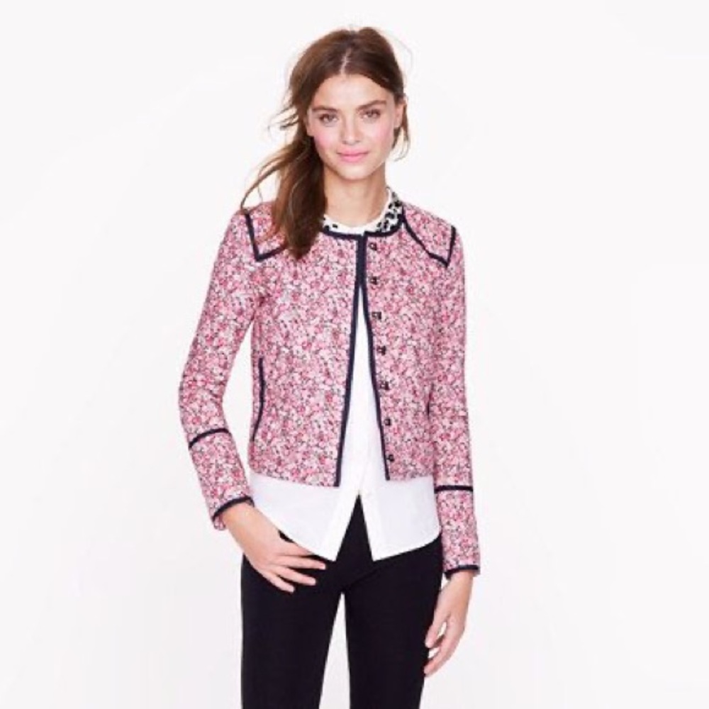 J. Crew Liberty Fabric Quilted Jacket 0